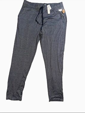 PINK Active Women's Gray Jogger Pants L Drawstring Pockets Reflective 28"